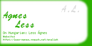agnes less business card